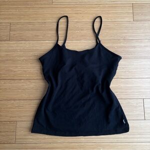 Vintage Y2K black ballet neckline camisole tank top